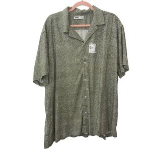 NWT Sonoma Men's Green Button-Up Shirt size XXL Lightweight fabric, Supersoft
